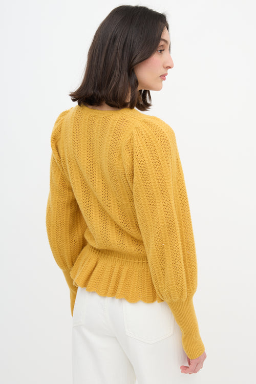 Ulla Johnson Cashmere Peplum Cardigan