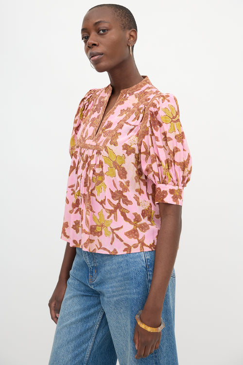 Ulla Johnson Silk Floral Desdra Top
