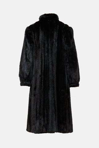 Panelled Fur Coat