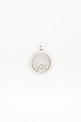 Fine Jewelry 18K White Gold & Diamond Circle Pendant