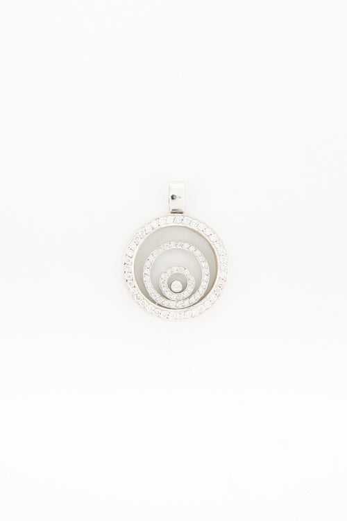 Fine Jewelry 18K White Gold & Diamond Circle Pendant