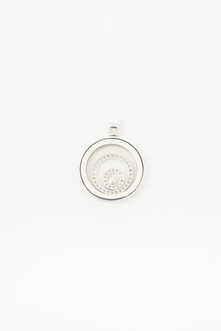 Fine Jewelry 18K White Gold & Diamond Circle Pendant