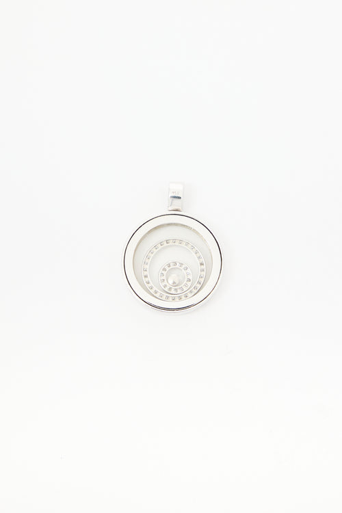 Fine Jewelry 18K White Gold & Diamond Circle Pendant