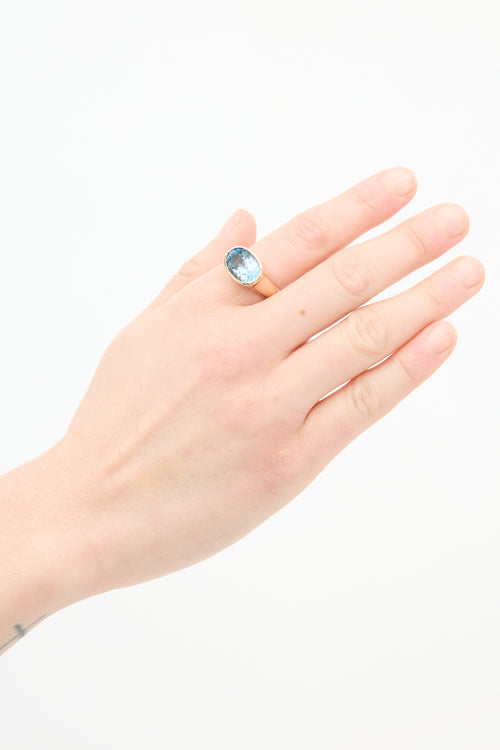 VSP Archive Rose Gold & Blue Oval Ring