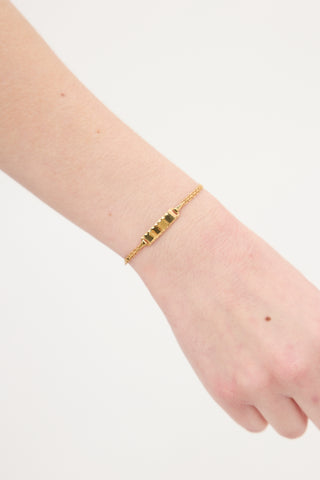 Fine Jewelry 14K Yellow Gold Plate Chain Bracelet