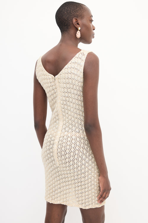 VSP Archive Cream Crochet Bead Embellished Dress