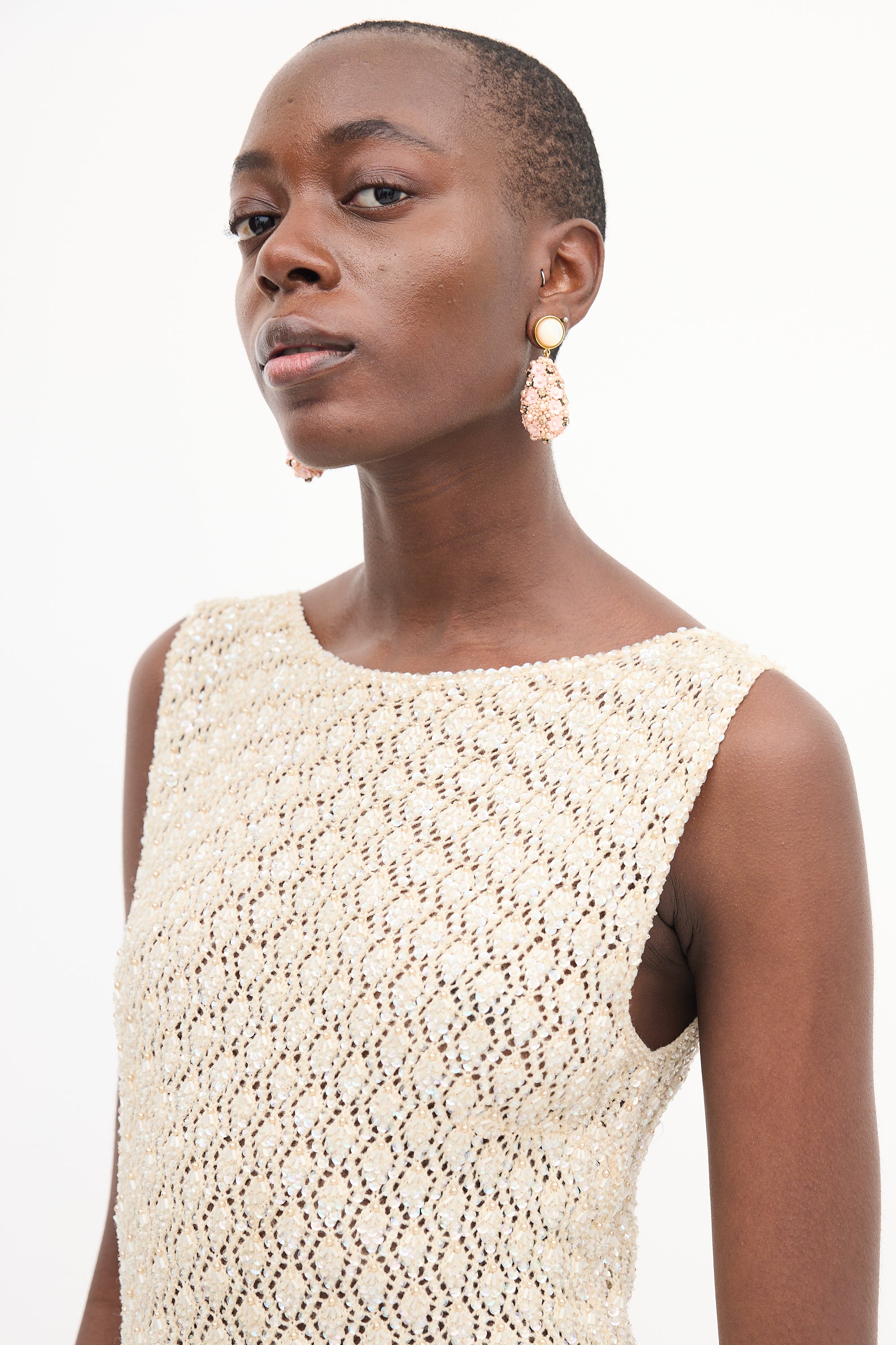 VSP Archive // Crochet Bead Embellished Dress VSP Consignment VSP Archive // Crochet Bead Embellished Dress VSP Consignment