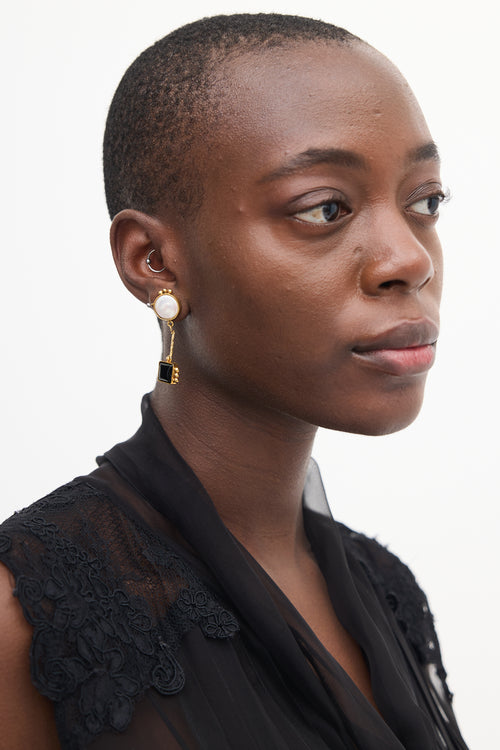 VSP Archive Gold & Multi Geometric Drop Earrings