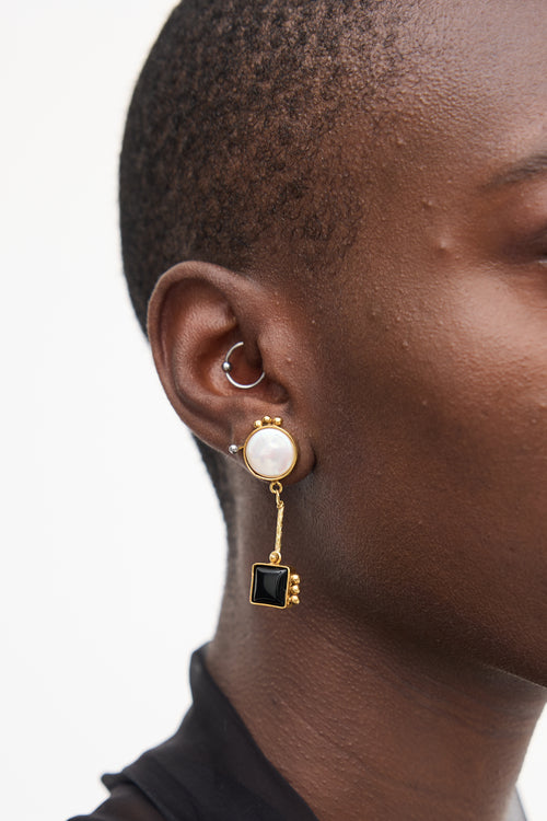 VSP Archive Gold & Multi Geometric Drop Earrings