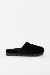 Prada Shearling Logo Mule