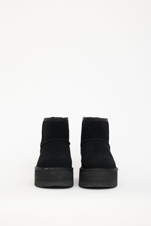 Ugg Black Suede Classic Mini Platform Boot