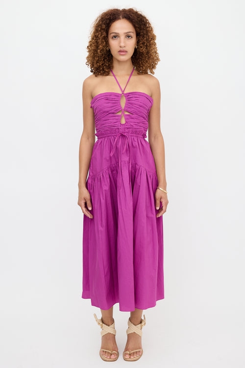 Ulla Johnson Ruched Ella Cutout Dress