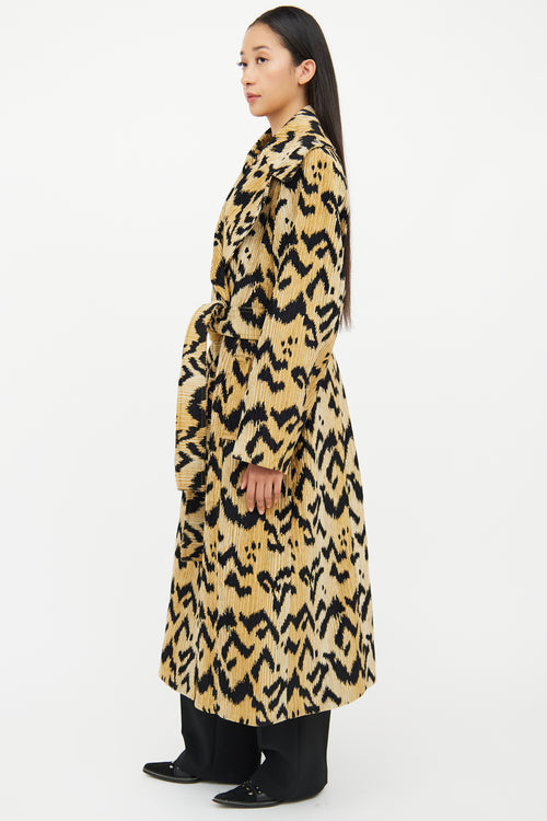 Ulla Johnson Brown Umbra Print Coat