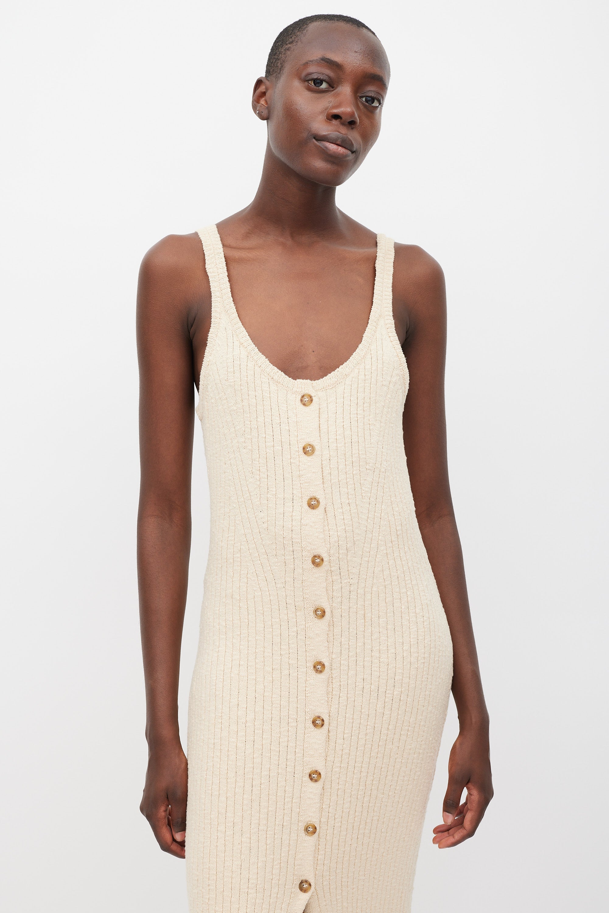 ulla johnson beige dress Ulla Johnson Aisha Pleated Crpe Dress