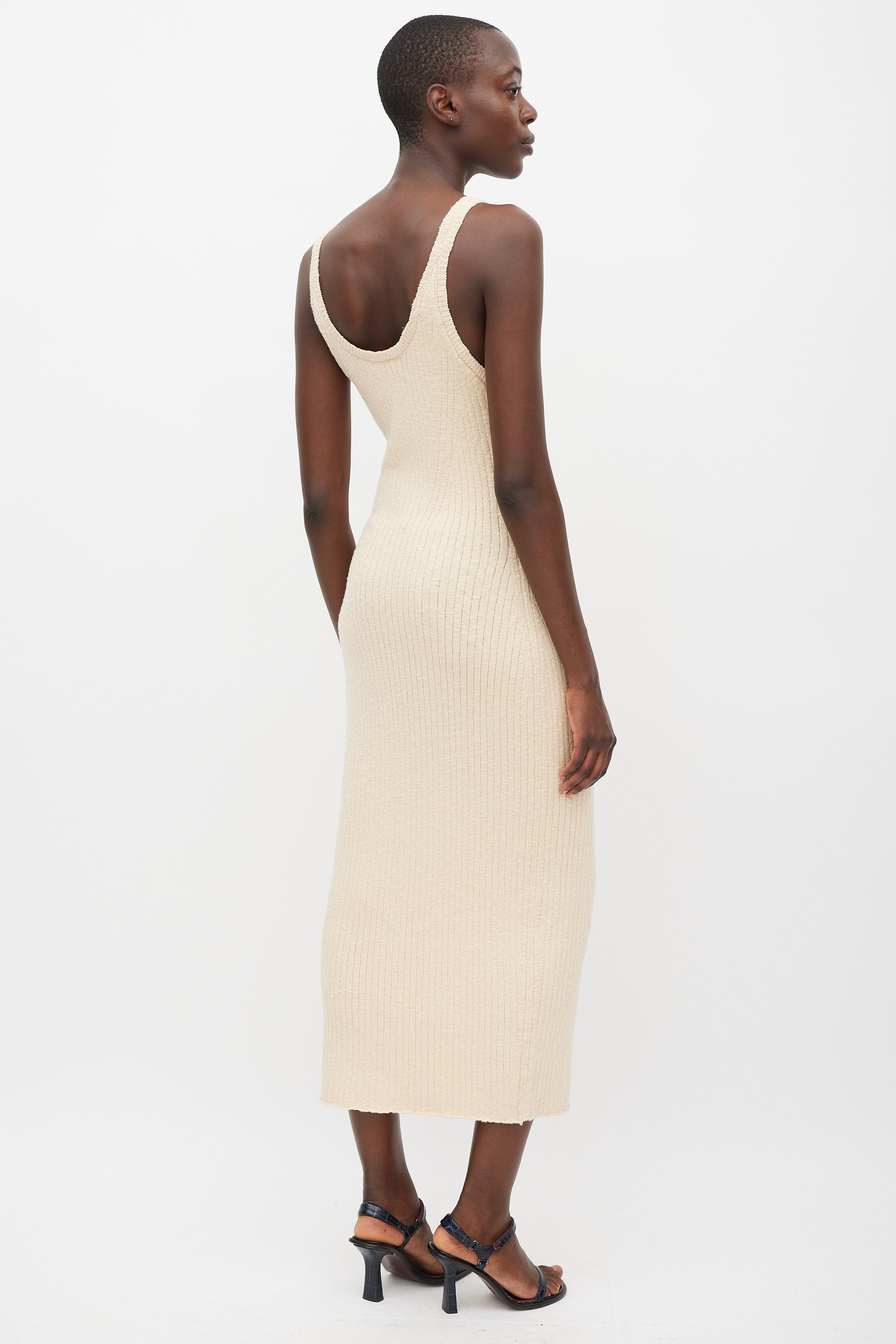ulla johnson beige dress Irina Smocked Dress - Dune Long Sleeve Silk Maxi Dress
