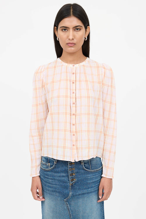 Andersson Bell Plaid Button Up Blouse