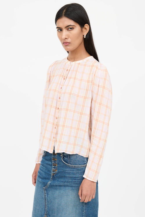 Andersson Bell Plaid Button Up Blouse
