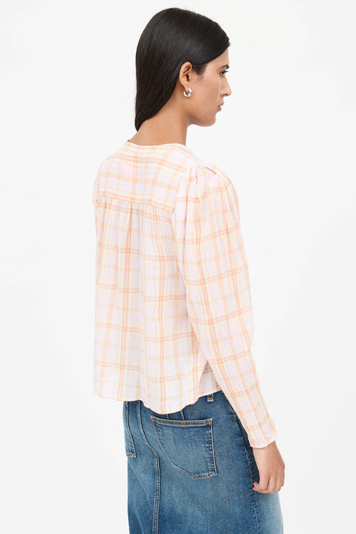Andersson Bell Plaid Button Up Blouse