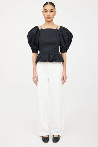 Ulla Johnson Carlotta Puffed Tie Top