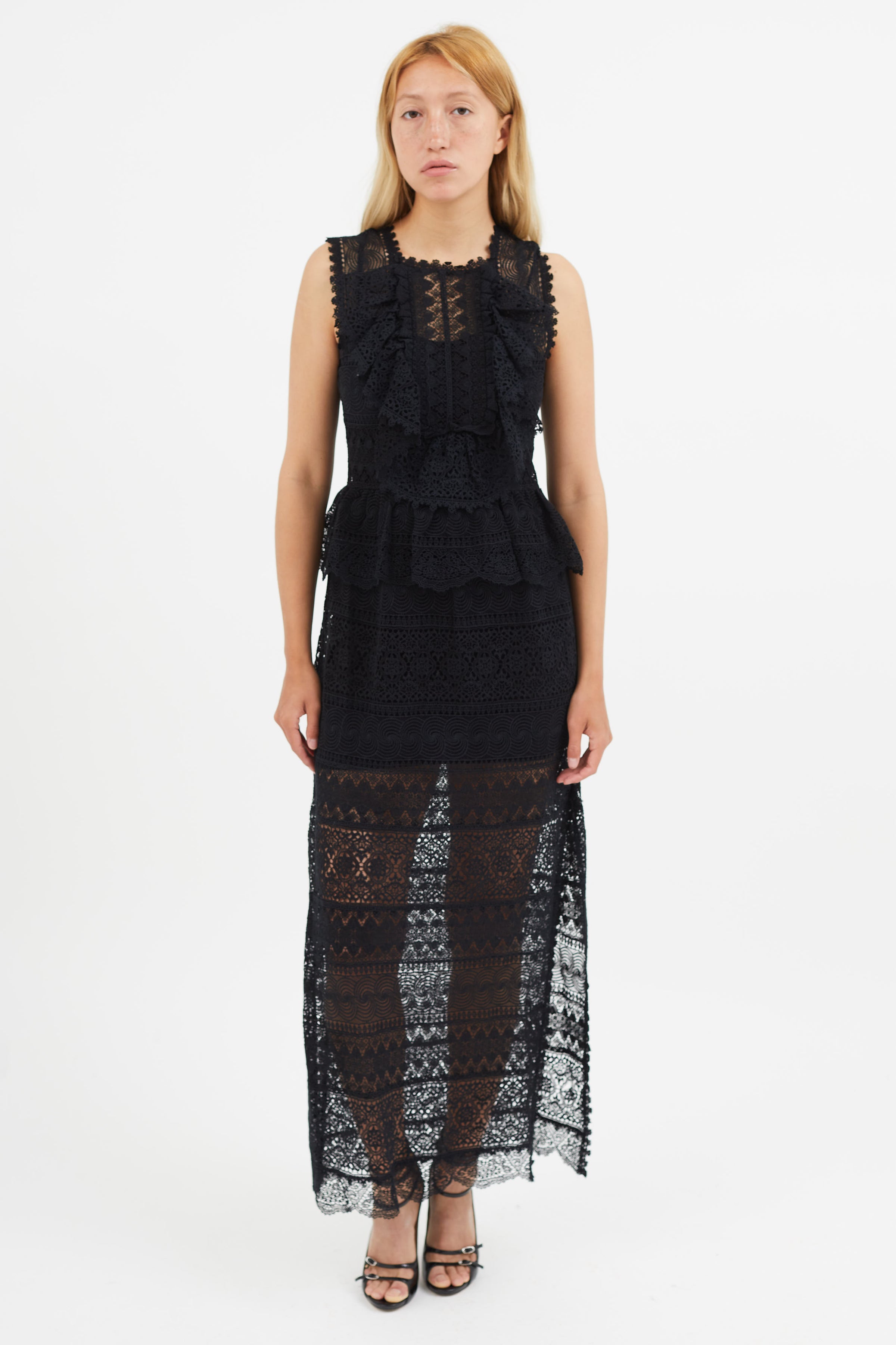 Ulla Johnson // Black Eyelet Lace Sheer Dress – VSP Consignment