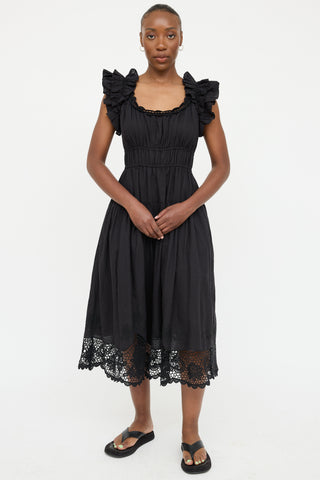 Ulla Johnson Ruched Crochet Dress