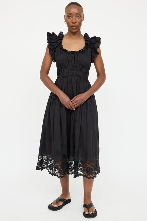 Ulla Johnson Ruched Crochet Dress