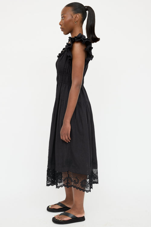 Ulla Johnson Ruched Crochet Dress
