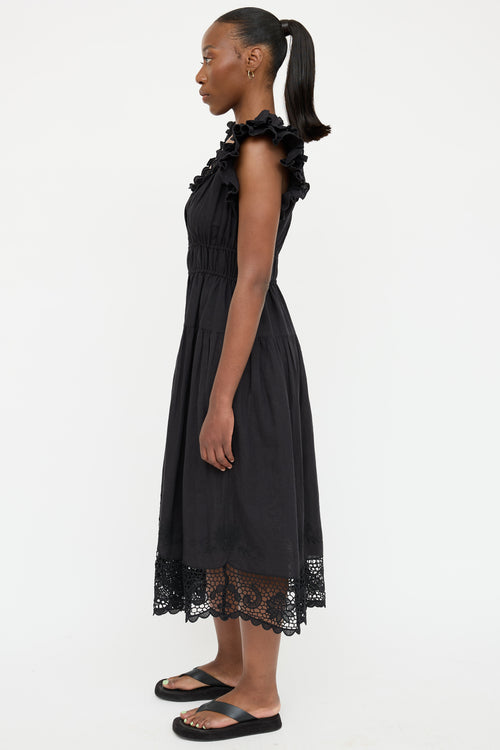 Ulla Johnson Ruched Crochet Dress