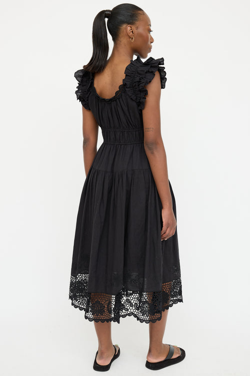 Ulla Johnson Ruched Crochet Dress