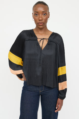 Ulla Johnson Pleated Tie Blouse