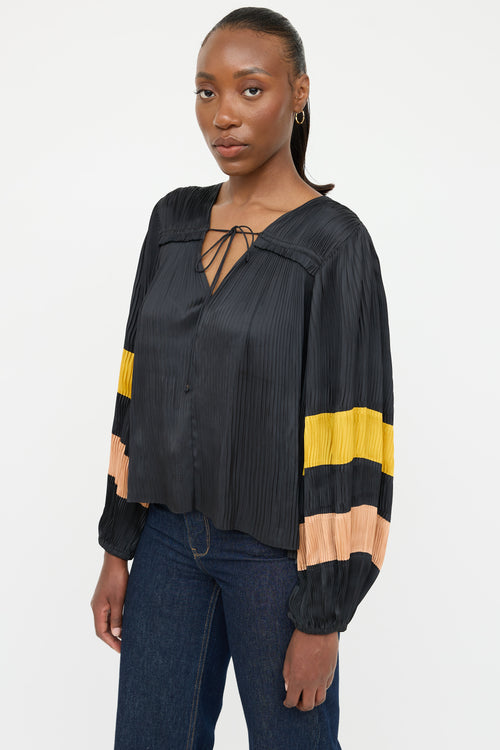 Ulla Johnson Pleated Tie Blouse