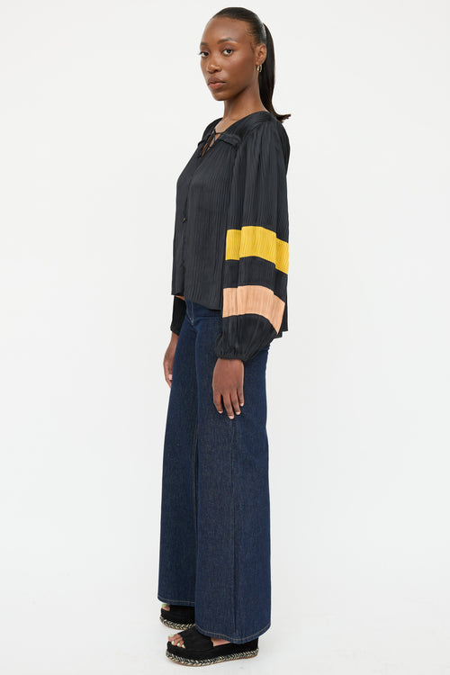 Ulla Johnson Pleated Tie Blouse