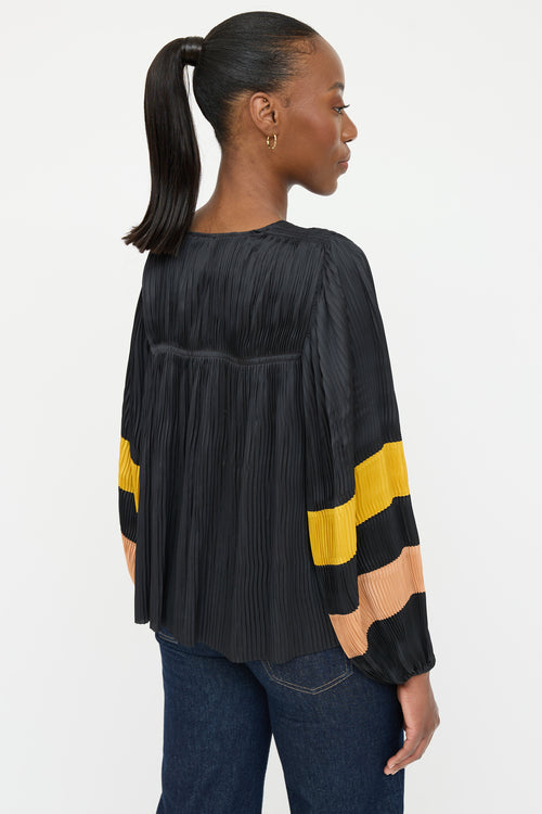 Ulla Johnson Pleated Tie Blouse