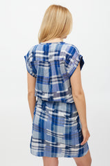 Ulla Johnson Blue & White Striped Wrap Front Dress