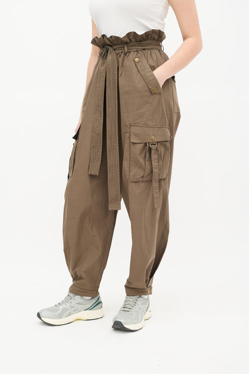 Brown Cargo Tapered Trouser