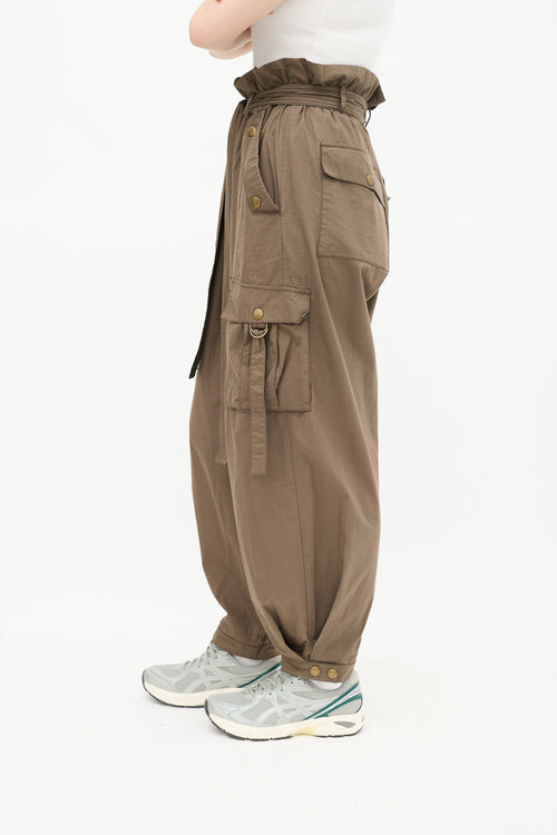 Brown Cargo Tapered Trouser