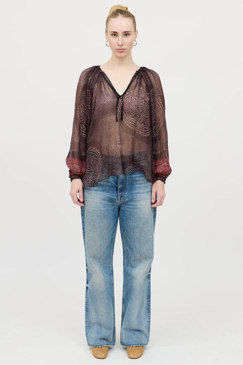 Ulla Johnson Silk Patterned Blouse