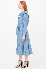 Ulla Johnson Chambray Bunny Ruffle Dress