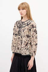 Ulla Johnson Cream & Multi Floral Printed Blouse