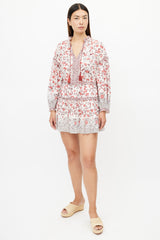Ulla Johnson Cream & Multicolour Floral Tiered Dress