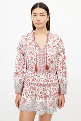Ulla Johnson Cream & Multicolour Floral Tiered Dress