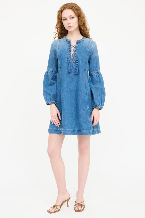 Ulla Johnson Denim Deren Tie Dress