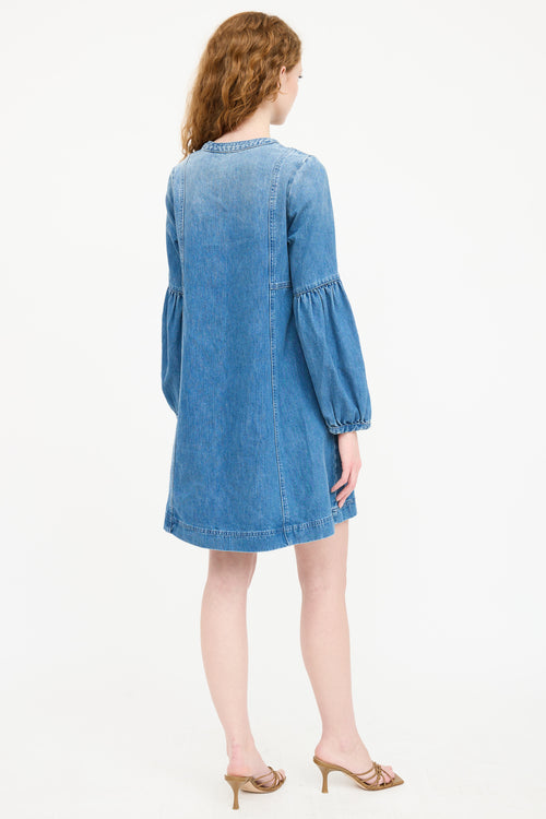 Ulla Johnson Denim Deren Tie Dress
