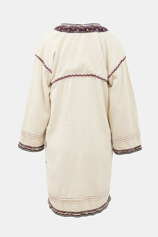 Ulla Johnson Silk Embroidered Tunic Dress