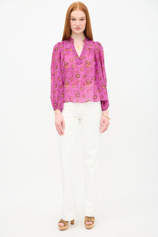 Ulla Johnson Floral Constance Blouse