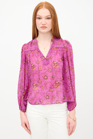 Ulla Johnson Floral Constance Blouse