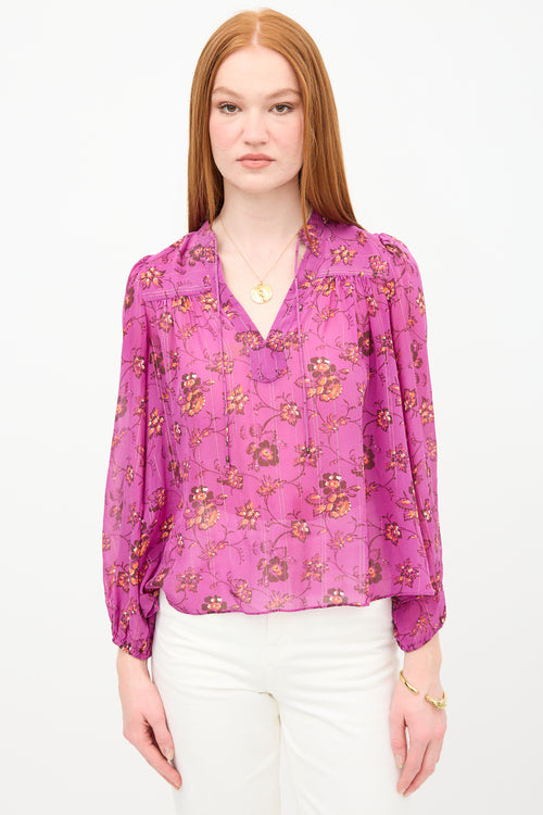 Ulla Johnson Floral Constance Blouse