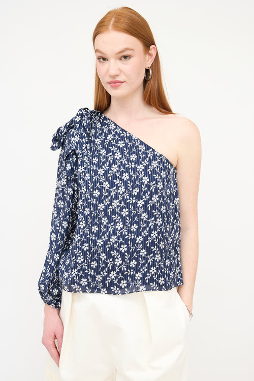 Ulla Johnson Floral Enid One Sleeve Blouse