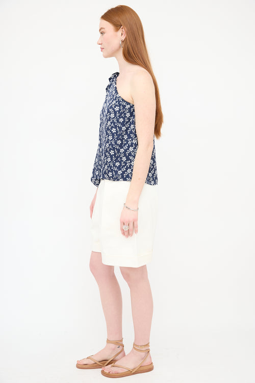 Ulla Johnson Floral Enid One Sleeve Blouse