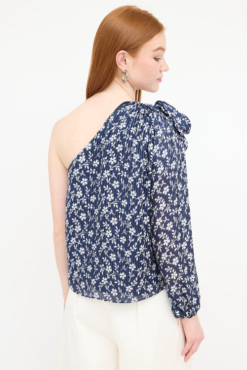 Ulla Johnson Floral Enid One Sleeve Blouse